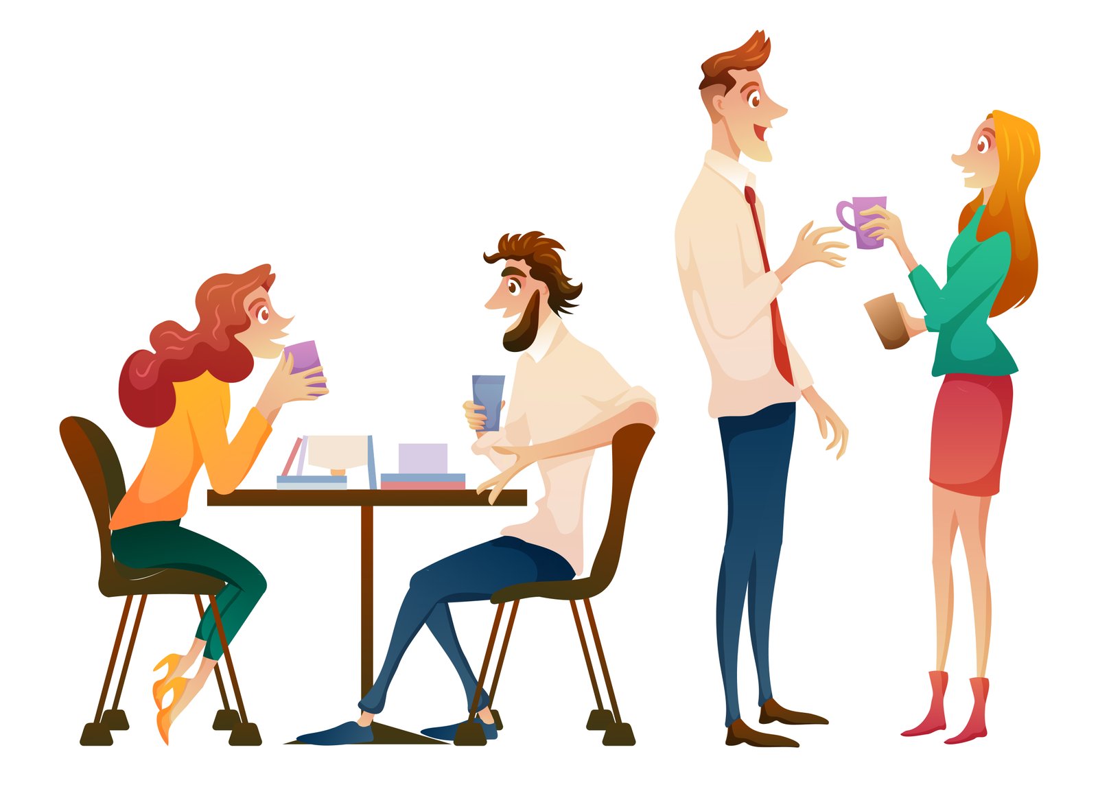 Character with Coffee